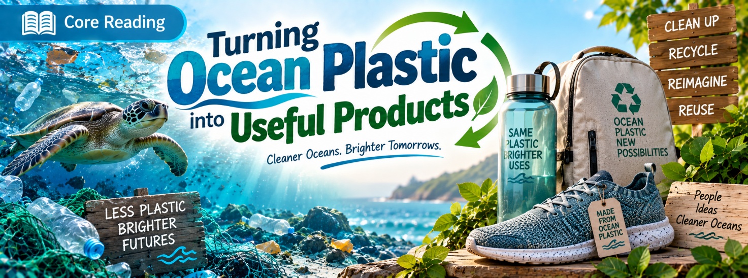 Turning Ocean Plastic into Useful Products - Core Reading
